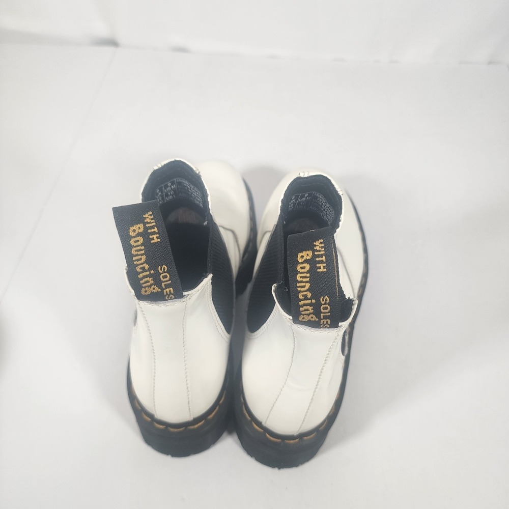Dr Martens 2976 Quad White Platform Chelsea Boots Women's 10 Men's 9 EU 42 - Picture 4 of 7